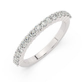 14k  White Gold Round Diamond Wedding Ring (0.68 ct)